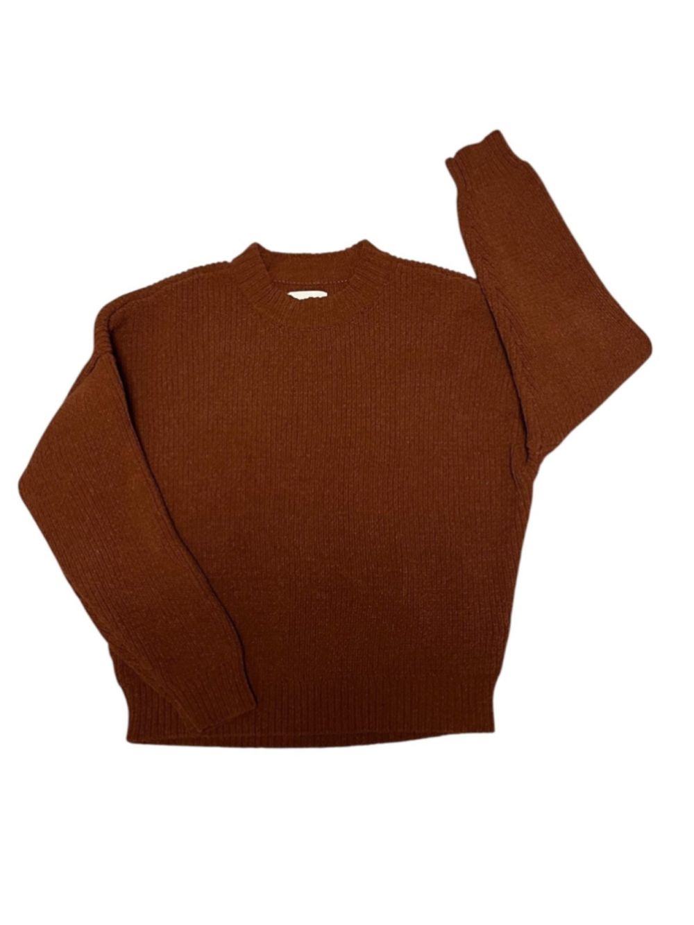 Abercrombie & Fitch Brown Chenille Crewneck Sweater Size Medium - Picture 2 of 4